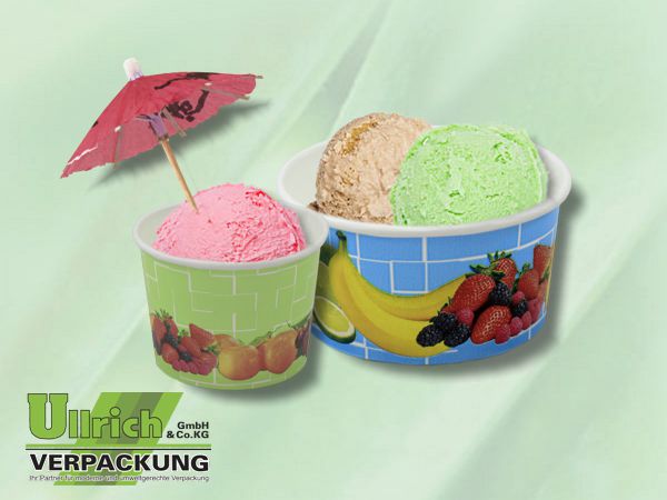 Becher Pappe rund, Eisbecher