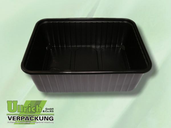 Becher PP eckig 1000g schwarz