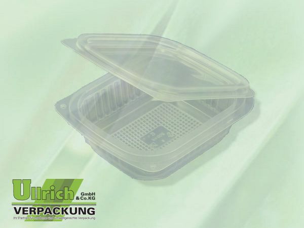 Becher PP eckig 125g transparent