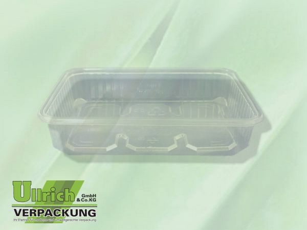 Becher PP eckig 1000g transparent