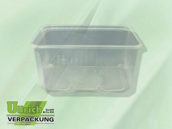 Becher PP eckig 1500g transparent