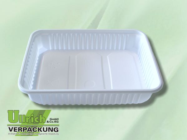 Becher PP eckig 500g weiß