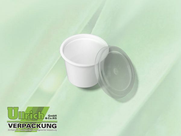Becher PP rund 30g weiß ´Buttertopf´