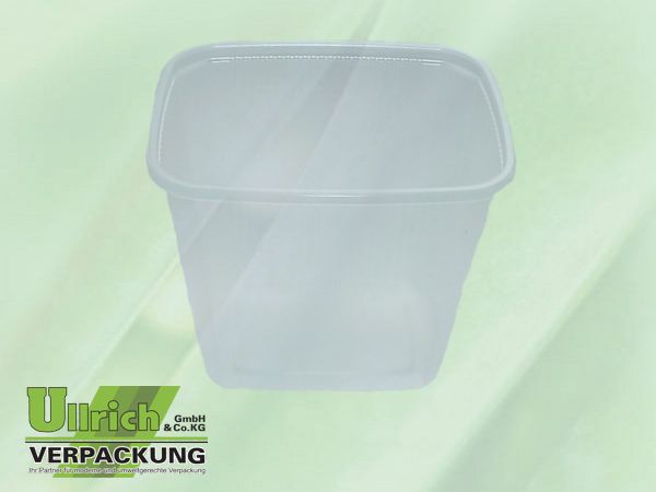 Becher PP eckig 500g transparent