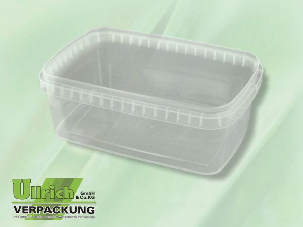 Becher PP eckig 1200ml transparent