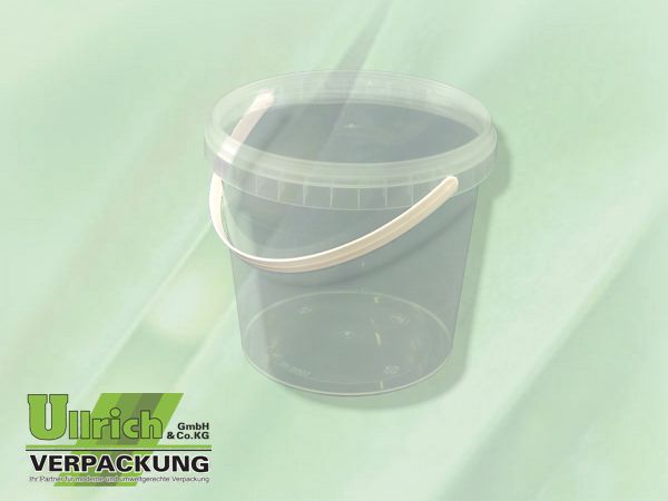Becher PP rund 1180ml transparent mit Henkel