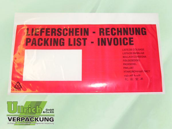 Begleitpapiertasche DIN lang