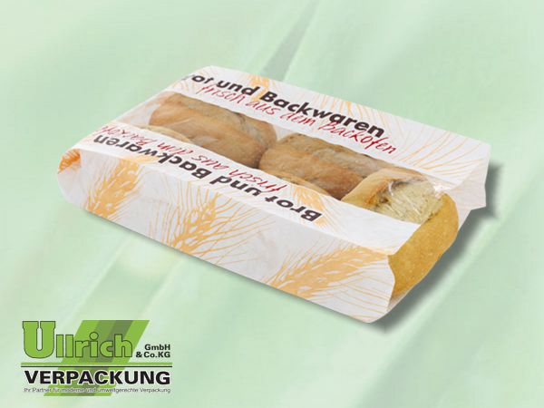 Faltenbtl., Bäcker- weiß Kraft m. Sichtstreifen