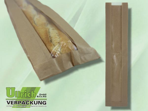Faltenbtl., Baguettebeutel braun Natron