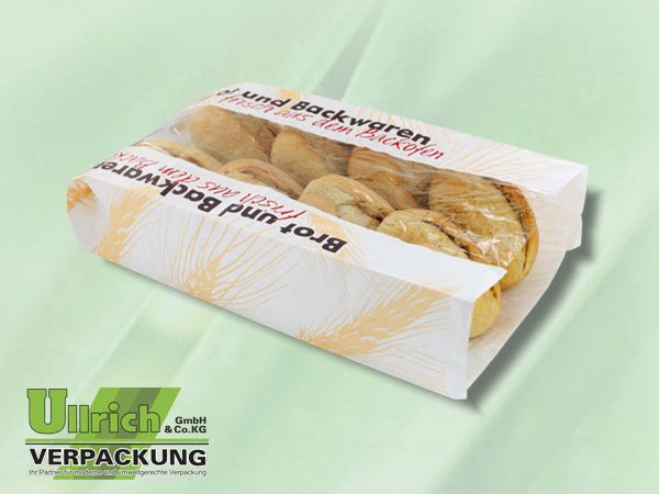 Faltenbtl., Bäcker- weiß Kraft m. Sichtstreifen
