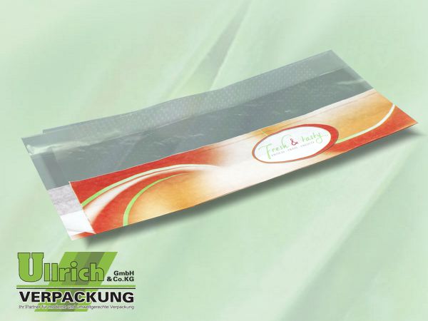 Faltenbtl., Bäcker- weiß Kraft m. Sichtstreifen