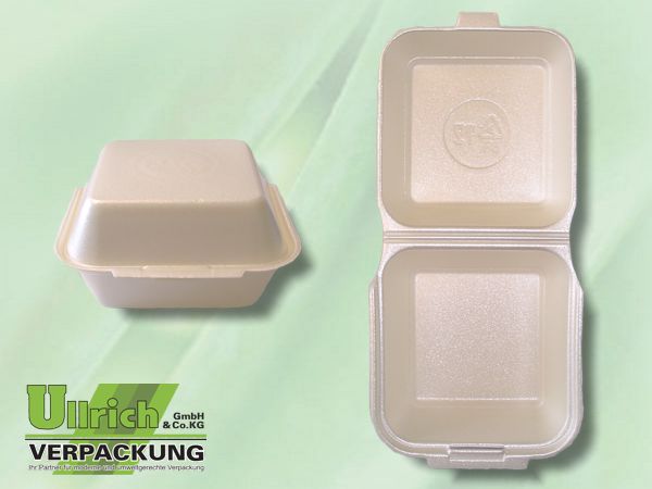 Menüschale+Deckel PSgesch. 1-fach, champagner/weiß
