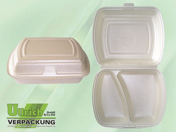 Menüschale+Deckel PSgesch. 2-fach, champagner