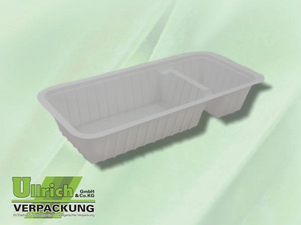 Kunststoff-, Schale PS weiß (A22) 2-fach