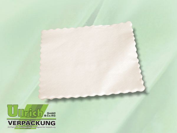 Plattenpapier, Dessert Deckchen weiß