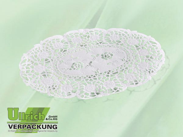 Plattenpapier, Moccadeckchen weiß