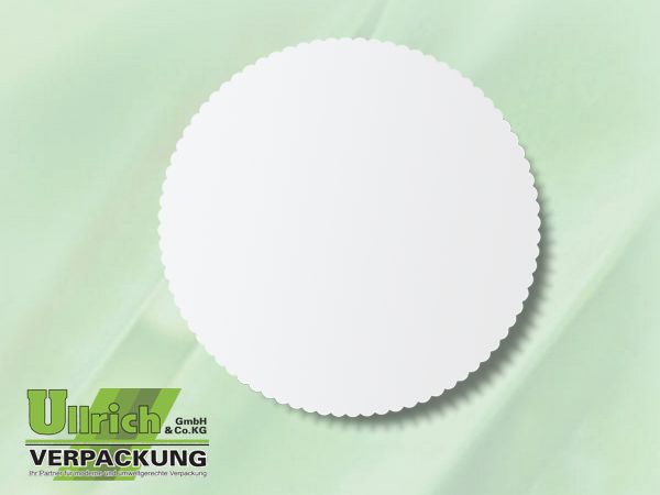 Plattenpapier, Tortenscheibe weiß Pappe