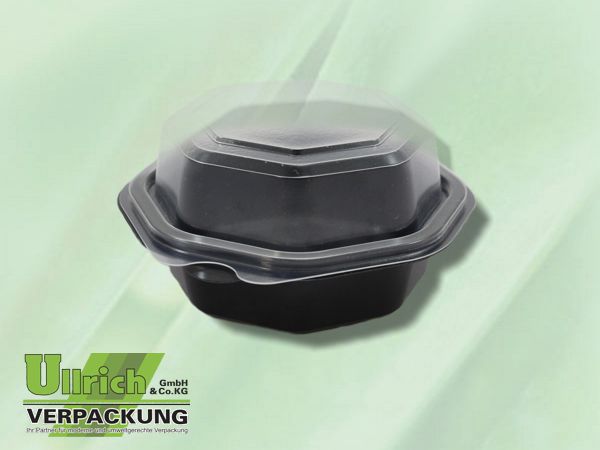 Salatschale (Klappbox) Octaview schwarz/transp.