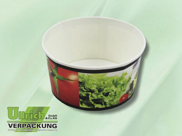 Salatschale Pappe weiß