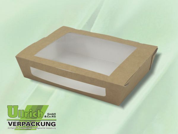 Salatschale Pappe braun