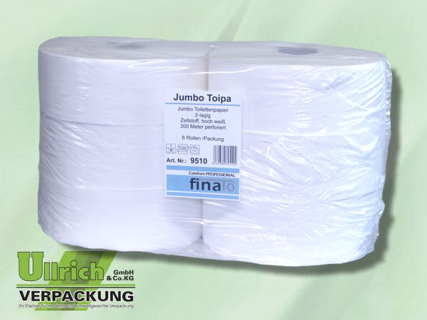 Toilettenpapier 2-lagig weiß, Jumbo ´finaTo 9510´