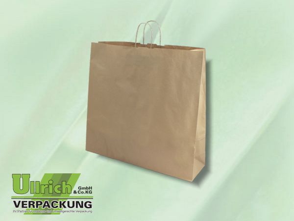 TT, Papiertragetaschen br. Natron mit gedrehter Papierkordel