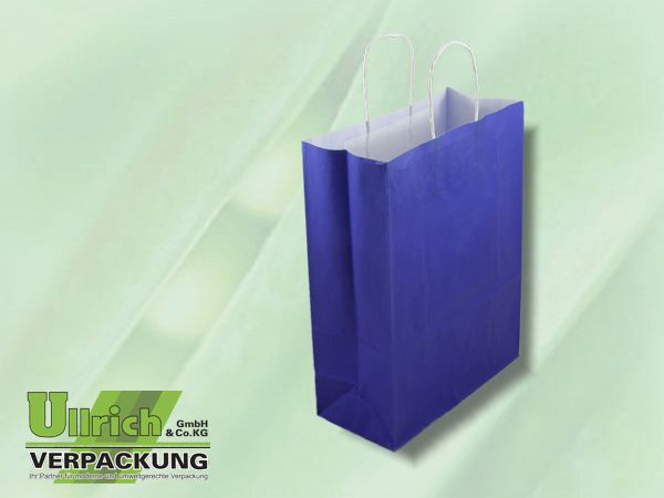 TT, Papiertragetaschen weiß Kraft mit Papierkordel