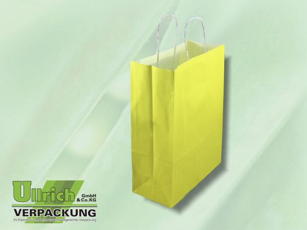 TT, Papiertragetaschen weiß Kraft mit Papierkordel