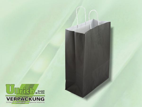 TT, Papiertragetaschen weiß Kraft mit Papierkordel