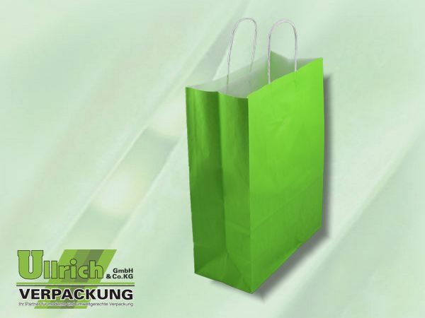 TT, Papiertragetaschen weiß Kraft mit Papierkordel