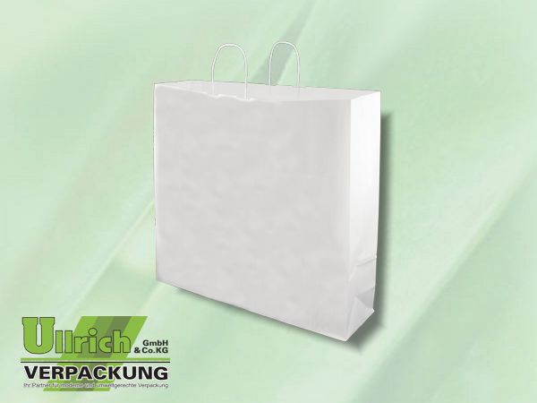 TT, Papiertragetaschen gebl. Natron (weiß) mit Papierkordel