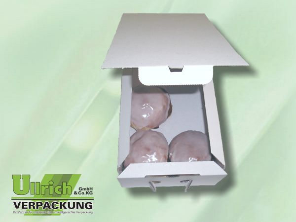 Pizzakarton, Torte/Kuchen- weiß/weiß anh. Deckel