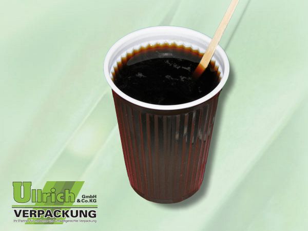 Trinkbecher PS braun / weiß