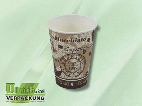 Trinkbecher Pappe (Kaffee) ´Top´ Singlewall