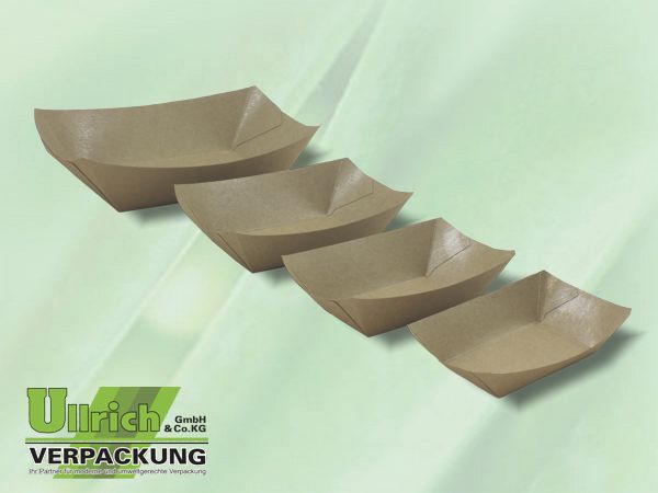 Menüschale Pappe, 1-fach, Snack-Schale