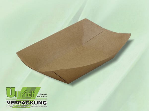 Menüschale Pappe, 1-fach, Snack-Schale