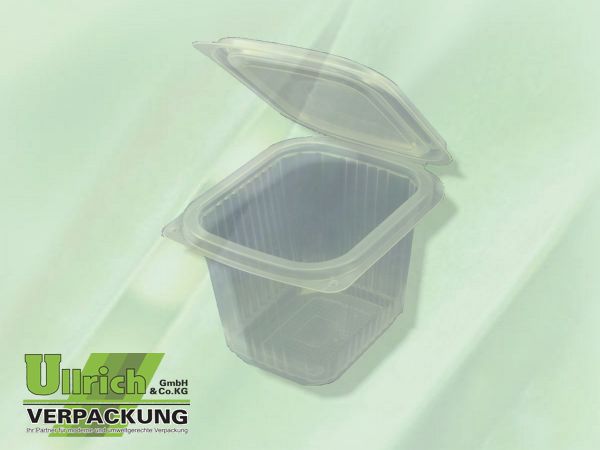 Becher PP eckig 500g transparent