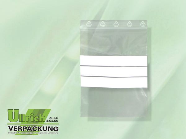Druckverschlußbtl. LDPE (mit Stempelfeld)
