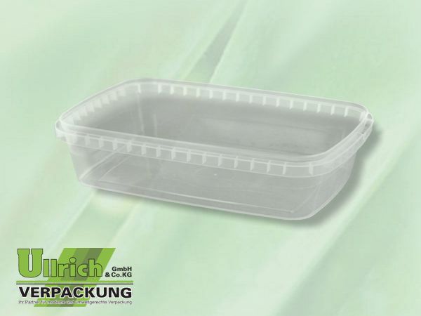 Becher PP eckig 750ml transparent