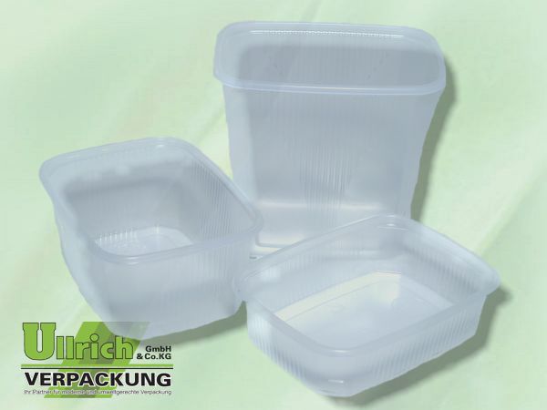 Becher PP eckig 200g transparent