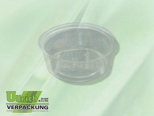 Becher PLA rund 60g transparent