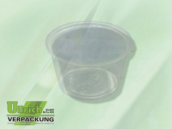 Becher PLA rund 90g transparent