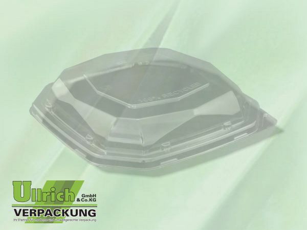 Salatschale Bagasse, Deckel transparent rPET