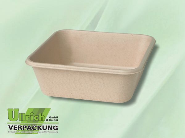 Menüschale Bagasse 1-fach, braun