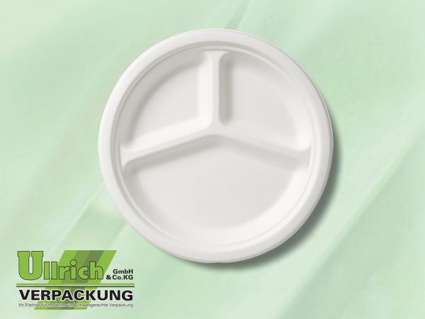 Menüteller Bagasse, 3-fach, weiß
