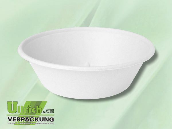 Salatschale Bagasse weiß