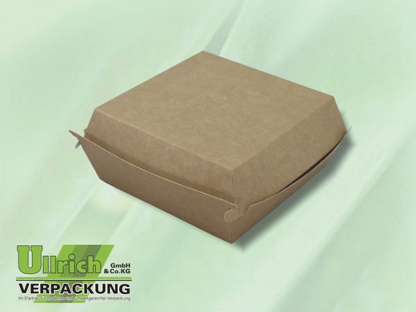 Menüschale+Deckel Pappe, 1-fach, braun/weiß