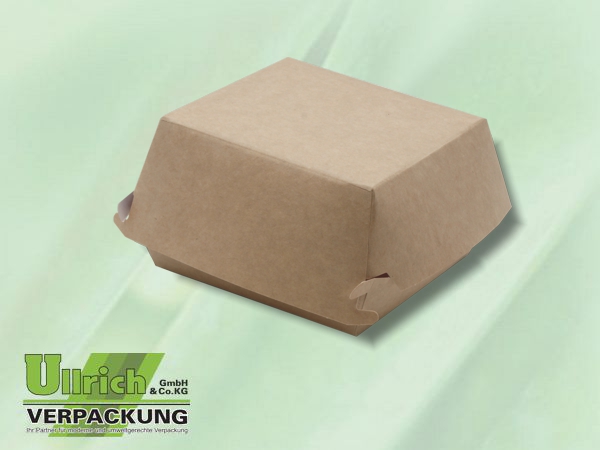Menüschale+Deckel Pappe, 1-fach, braun/weiß