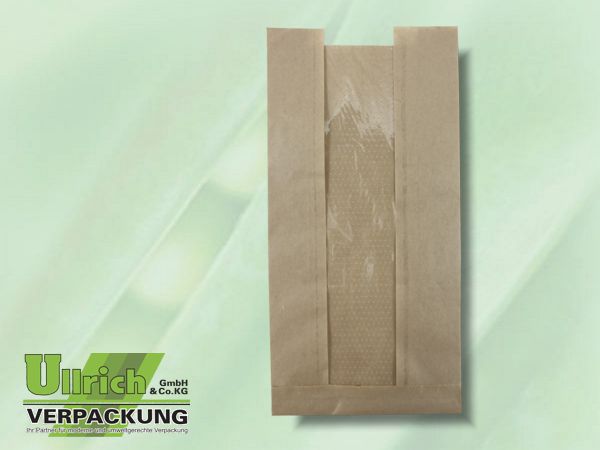 Faltenbtl., Bäcker- braun Kraft m. Sichtstreifen