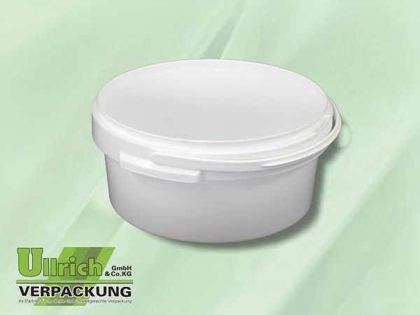 Eimer, PP 3300ml rund weiß mit Bügel